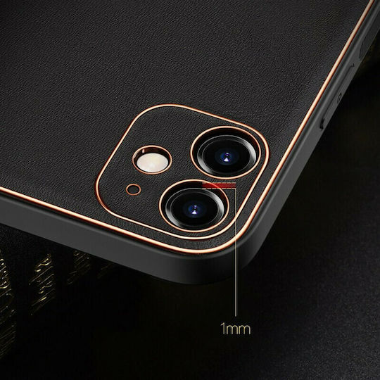 Dux Ducis Yolo Series Back Cover Synthetic Leather Black (iPhone 12 / 12 Pro)
