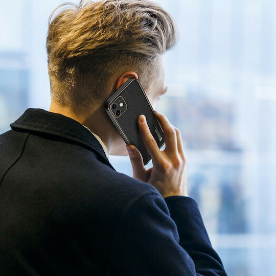 Dux Ducis Yolo Series Back Cover Synthetic Leather Black (iPhone 12 / 12 Pro)
