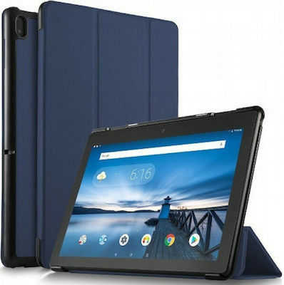 Tri-Fold Flip Cover Δερματίνης Μπλε (Lenovo Tab E10 10.1")