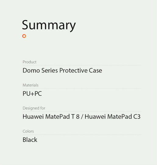 Dux Ducis Domo Flip Cover Neagră (MatePad T8 8.0)