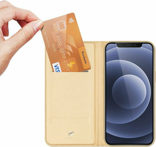 Dux Ducis Skin Pro Book Δερματίνης Χρυσό (iPhone 13 mini)