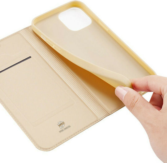 Dux Ducis Skin Pro Book Δερματίνης Χρυσό (iPhone 13 mini)