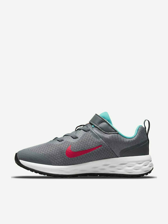 Revolution Kids Sports Shoes Running with Hoop & Loop Closure Grey