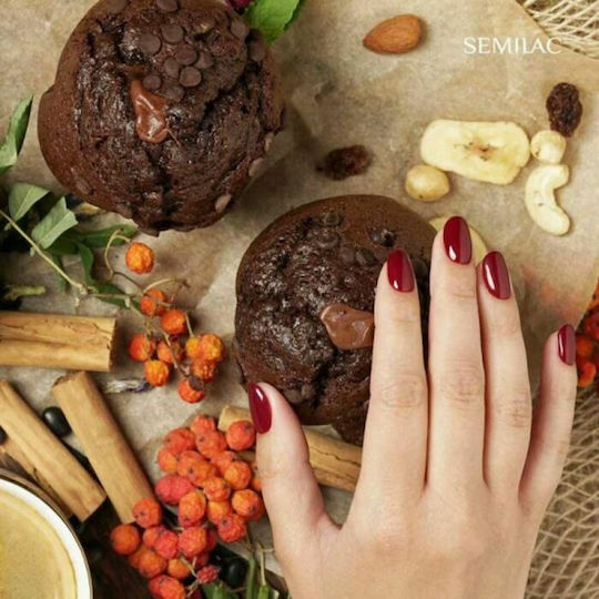 Semilac Halb-permanenter Nagellack Black Beans Muffin 404 7ml 1Stück