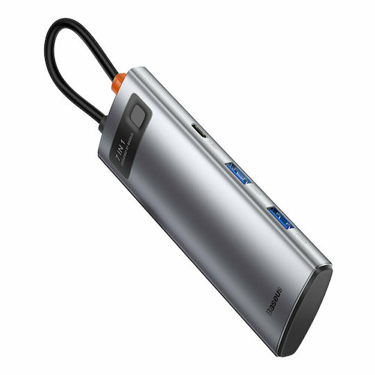 Baseus Metal Gleam USB-C Docking Station mit HDMI 4K PD Gray