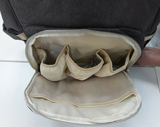 Kikka Boo Diaper Bag Siena Dark Grey 27x21x42cm.