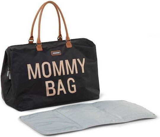 Childhome Shoulder/Hand Diaper Bag Mommy BR73456 Black - Beige 55x30x30cm.