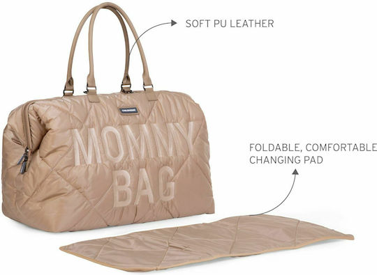 Childhome Shoulder/Hand Diaper Bag Mommy BR75832 Beige 55x30x40cm.