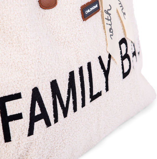 Childhome Shoulder/Hand Diaper Bag Family Teddy Teddy Off White 55x18x40cm.