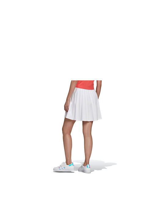 Adidas Originals Adicolor Classics Πλισέ Ψηλόμεση Mini Φούστα σε Λευκό χρώμα