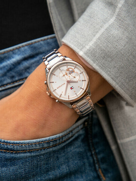 Tommy Hilfiger Quinn Damen Uhr Chronograph mit Metallarmband