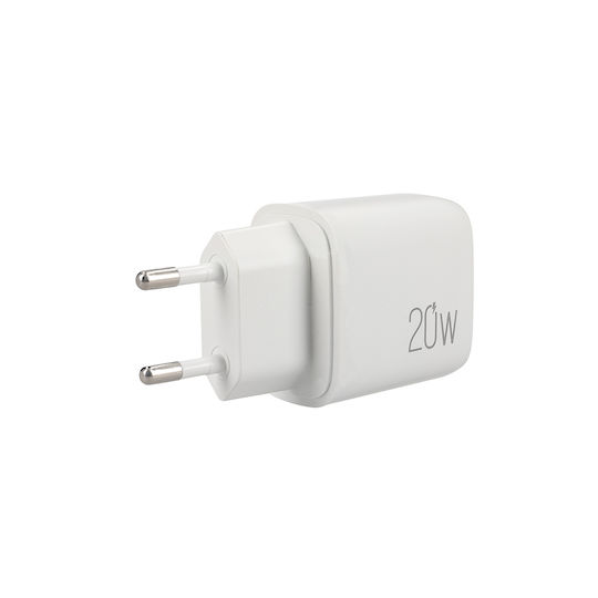 Lamtech Φορτιστής Χωρίς Καλώδιο με Θύρα USB-A και Θύρα USB-C 20W Power Delivery / Quick Charge 3.0 Λευκός (LAM023527)