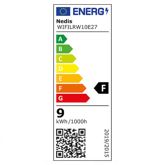 Nedis Bec Smart LED 9W pentru Dulie E27 și Formă A60 Alb reglabil 806lm Reglabil în intensitate