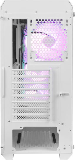 Genesis Irid 505 ARGB Gaming Midi-Turm Computergehäuse mit Seitenfenster Weiß
