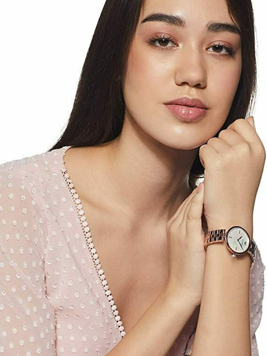 Emporio Armani Arianna Ρολόι Μπαταρίας με Μεταλλικό Μπρασελέ Emporio Armani Arianna Ρολόι Μπαταρίας με Μεταλλικό Μπρασελέ