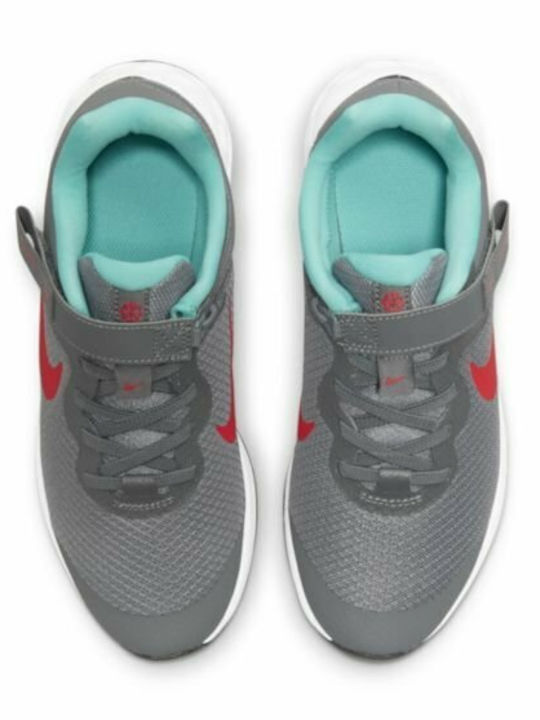 Revolution 6 FlyEase Kids Sports Shoes Running with Hoop & Loop Closure Gray