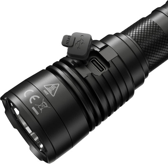 NiteCore Rechargeable Flashlight LED IP68 with Maximum Brightness 1300lm MH25V2 1 × 18650, 2 × CR123, 2 × RCR123 Black