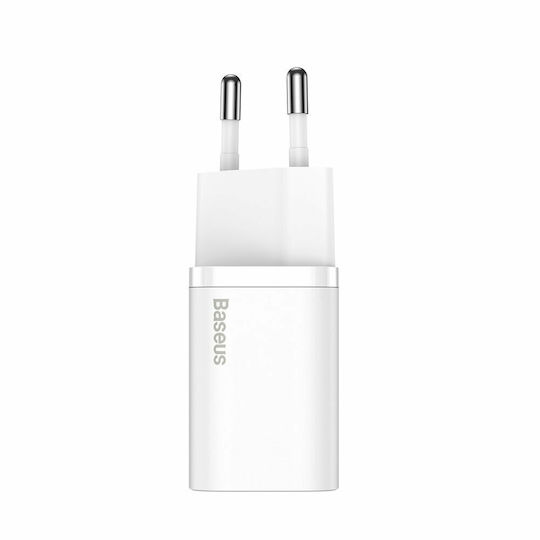 Baseus Charger Without Cable with USB-C Port 25W Whites (Super Si 1C)