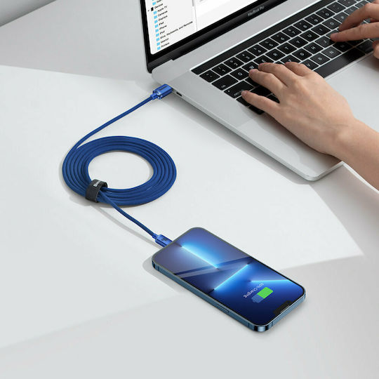 Baseus Crystal Shine Braided USB 2.0 Cable USB-C male - USB-C 100W PD Μπλε 2m CAJY000703
