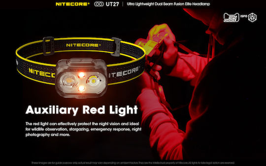 NiteCore Презареждащ се Челник LED IP66 с Максимална Яркост 520лм UT27 Pro 3 × AAA Черен