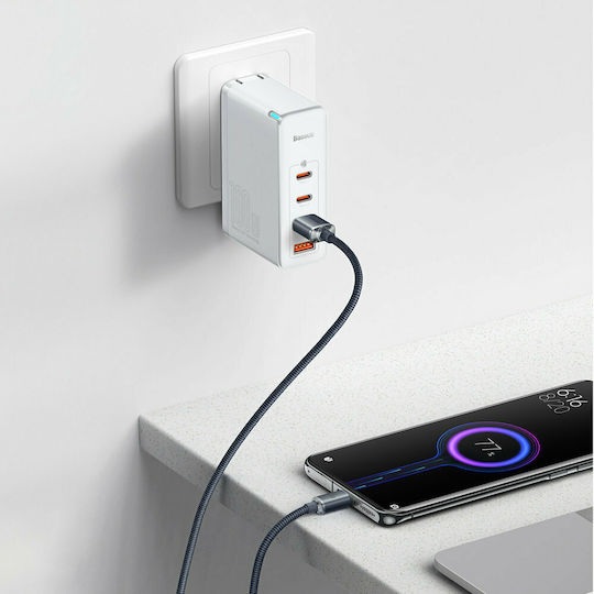 Baseus Crystal Shine Braided USB 2.0 Cable USB-C Male - USB-A 100W PD Black 1.2m CAJY000401
