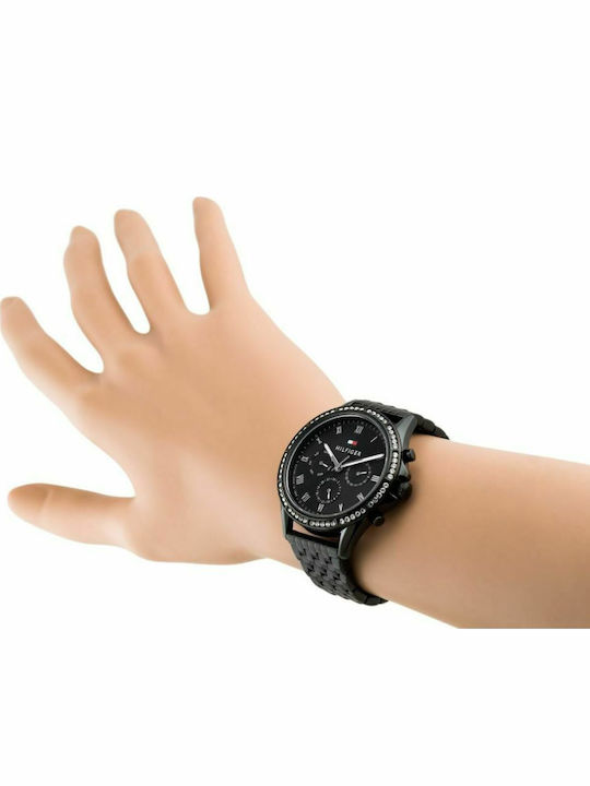 Tommy Hilfiger Ari Women's Watch Chronograph with Black Metal Bracelet