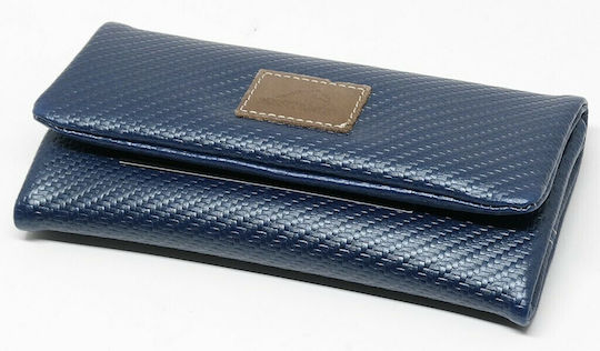 Mestango Lederne Tabaktasche in Blau mit magnetischem Verschluss 16x8cm