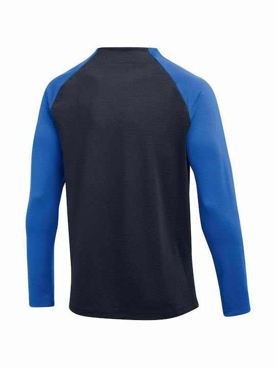 Nike Academy Men's Athletic Long Sleeve Blouse Dri-Fit with Zipper Navy Blue