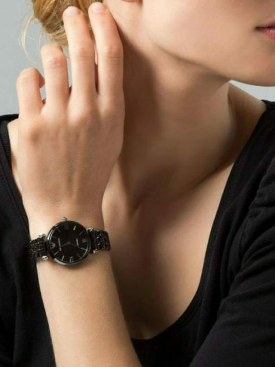 Emporio Armani Ρολόι Μπαταρίας με Μεταλλικό Μπρασελέ Emporio Armani Ρολόι Μπαταρίας με Μεταλλικό Μπρασελέ