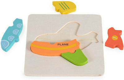 Wooden Kids Puzzle Plane for 1.5++ Years 5pcs Moni