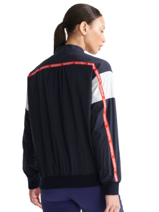 Superdry Women's Short Bomber Jacket for Spring or Autumn Rich Navy Blue