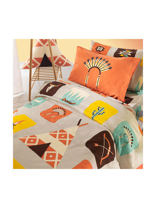 Saint Clair Indian Kids Duvet Cover Single Cotton Multicolored 160x220cm