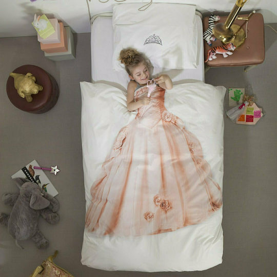 Snurk Set Kids Duvet Cover Single Pink