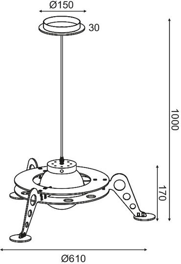 Aca Kids Wooden Single Ceiling Light E27 Space Ship Multicolour 13W 60x17cm