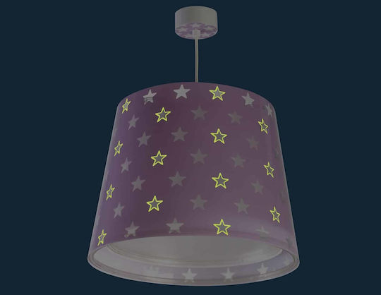 Ango Stars Einfaches Licht Kinderdeckenleuchte Deckenleuchte 23W mit Fassung E27 Lila