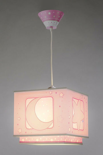 Ango Moon Einfaches Licht Kinderdeckenleuchte Deckenleuchte 23W mit Fassung E27 Pink