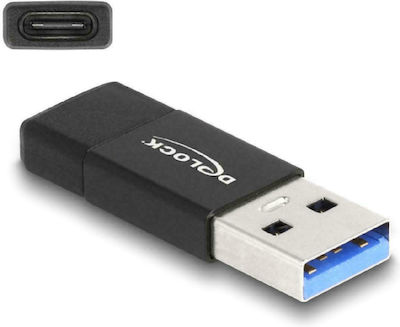 DeLock Konverter USB-A männlich zu USB-C weiblich Schwarz 1Stück (60001)