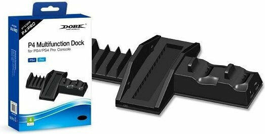Dobe PS4 Pro Multi-functional Charging & Cooling Stand Βάση Φόρτισης για 2 χειριστήρια PS4 Μαύρη TP4-837