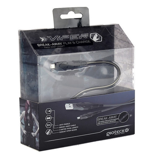 Gioteck Charging Cable for PS4 / Xbox One Black G01882