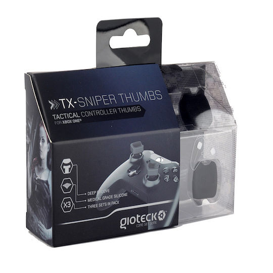 Gioteck Thumb Grips Χειριστηρίου για Xbox One σε Μαύρο χρώμα