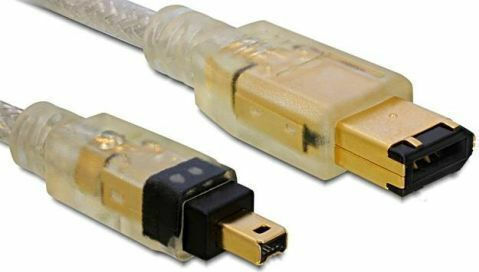 DeLock FireWire Cable 6-pin male to 4-pin male 2m