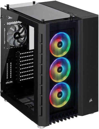 Corsair Crystal Series 680X RGB Gaming Midi Tower Κουτί Υπολογιστή με Πλαϊνό Παράθυρο Μαύρο