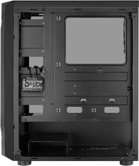 Aerocool Sentinel Gaming Midi Tower Κουτί Υπολογιστή με Πλαϊνό Παράθυρο και RGB Φωτισμό Μαύρο