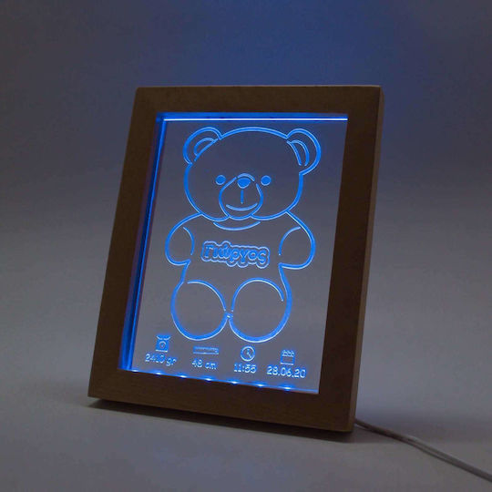 World of Wood Led Kids Decorative Lamp Bear Transparent 17x21cm
