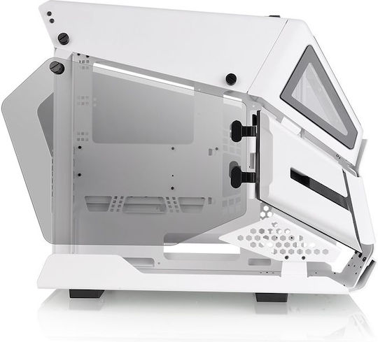 Thermaltake AH T200 Gaming Micro Tower Computer Case with Side Window White
