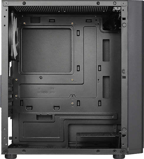 Aerocool Hexform Gaming Mini Tower Κουτί Υπολογιστή με Πλαϊνό Παράθυρο Μαύρο
