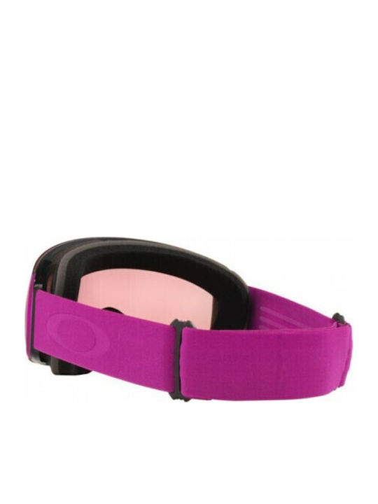 Oakley Flight Deck Μάσκα Σκι & Snowboard Ενηλίκων Ροζ με Φακό Καθρέπτη σε Ροζ Χρώμα