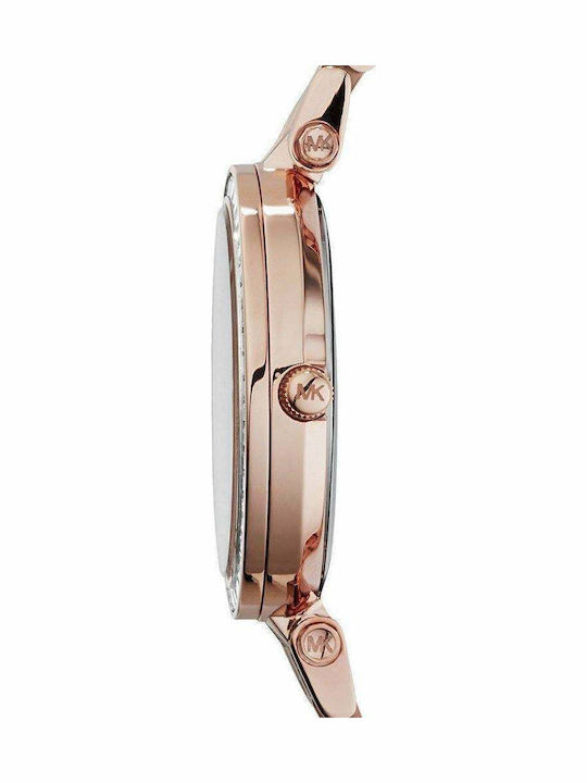 Michael Kors Darci Women's Watch with Pink Gold Metal Bracelet