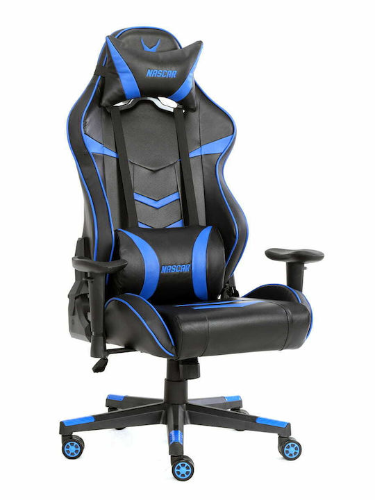 Platinet VARR Nascar Καρέκλα Gaming Δερματίνης με Ρυθμιζόμενα Μπράτσα Μπλε