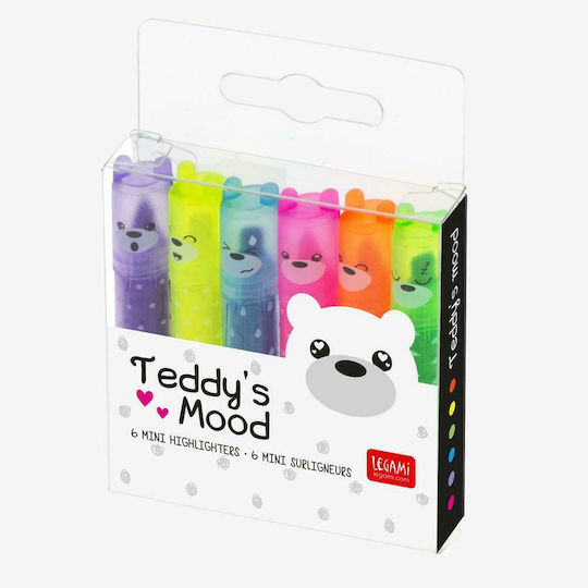 Legami Milano Teddy's Mood Μαρκαδόροι Υπογράμμισης 5mm Σετ 6 χρώματα